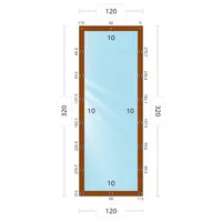 Мягкое окно 120x320 см, для веранды, беседки